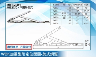 Bản lề chữ A- WBK SUS304