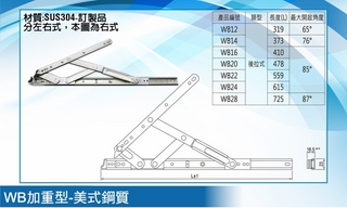 Bản lề chữ A- WB SUS304